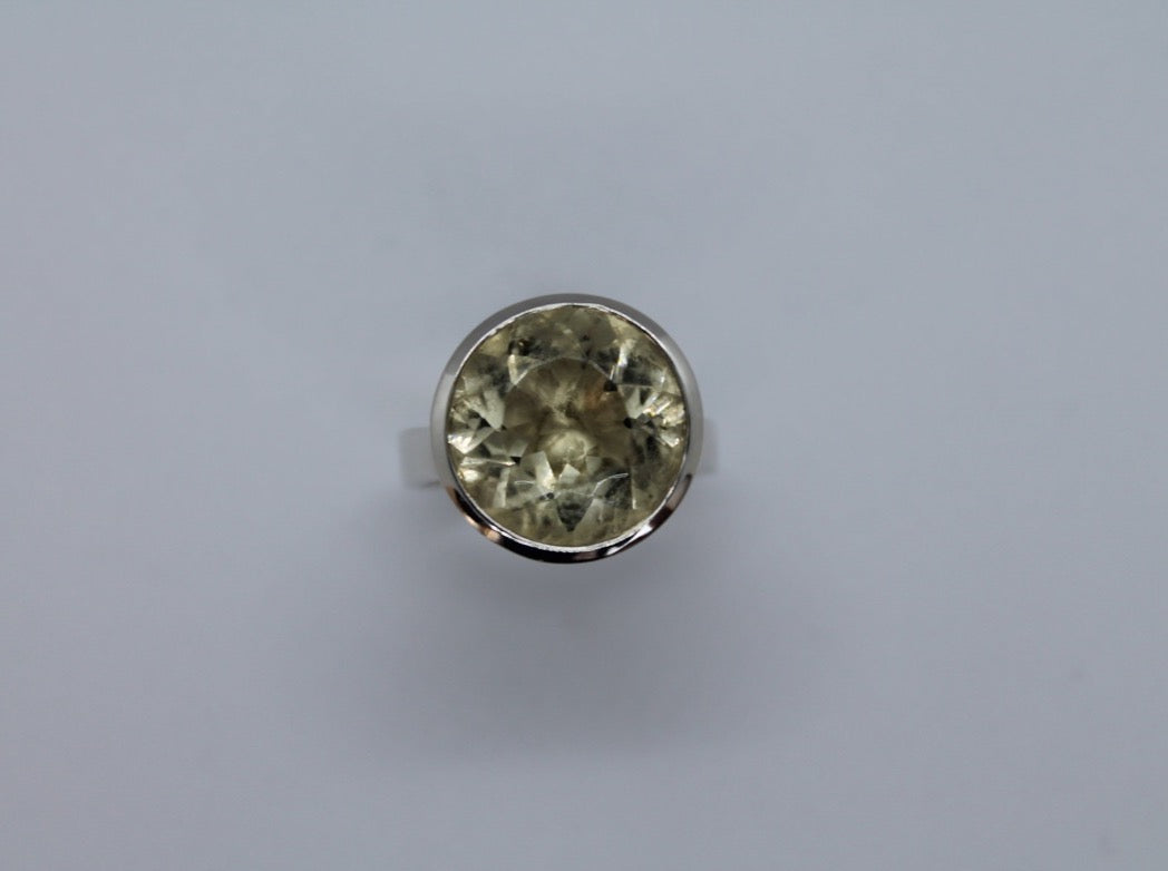 Orthoclase silver ring - M