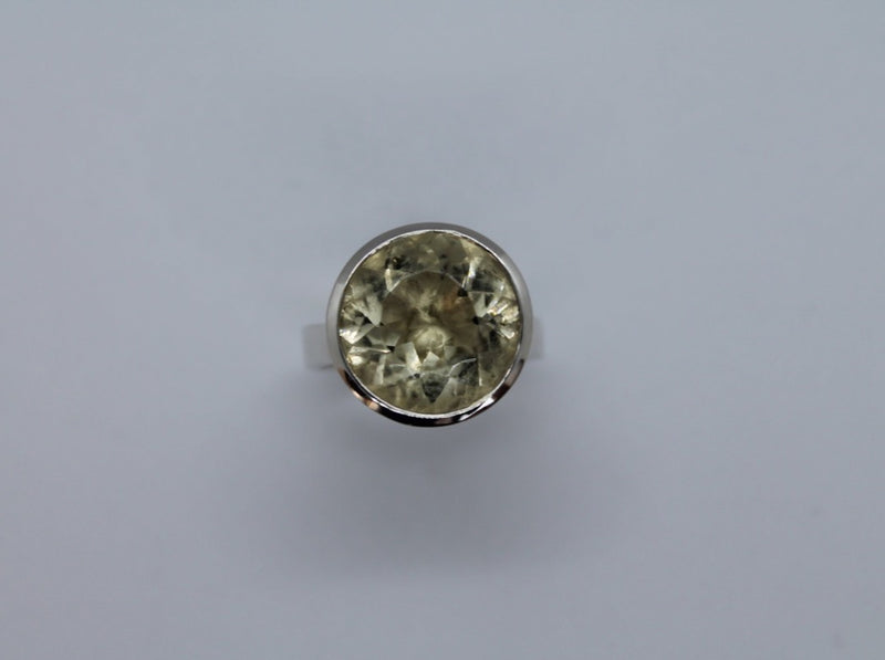 Orthoclase silver ring - M