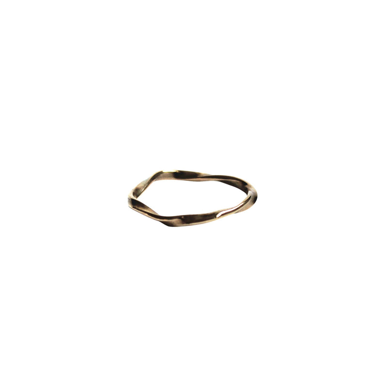 9ct gold gently twisted 2mm band
